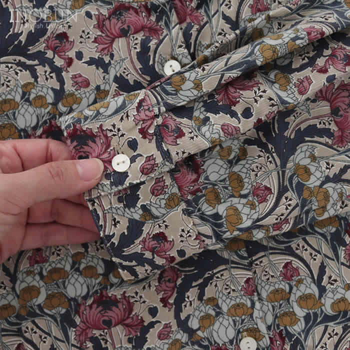 Parkes LIBERTY バンドカラーフレアワンピース コーデュロイ BELTON/J25AU