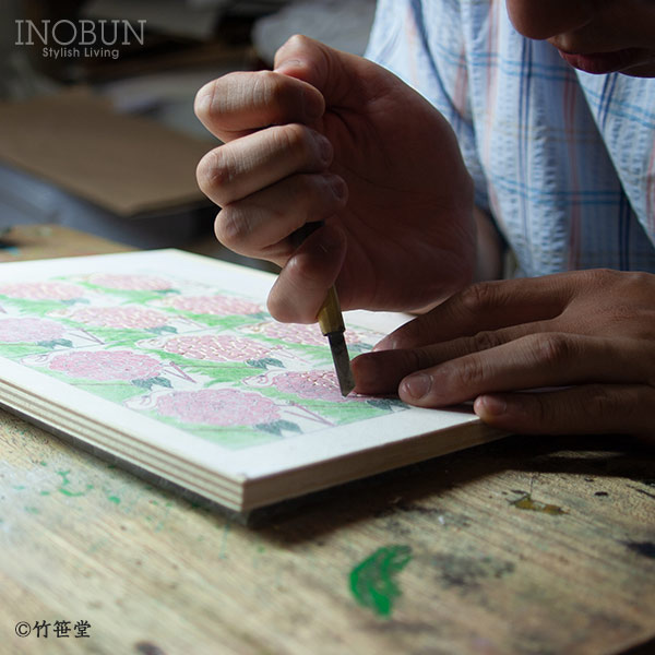 京の木版画 京都・竹笹堂 「あめふり」原田裕子 壁掛けフレーム ギフト