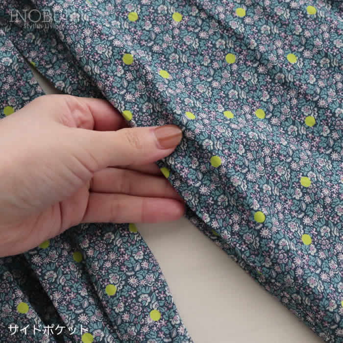 J.Sloane リバティ エスニック風ワンピース 長袖 Abasan Spot/XE