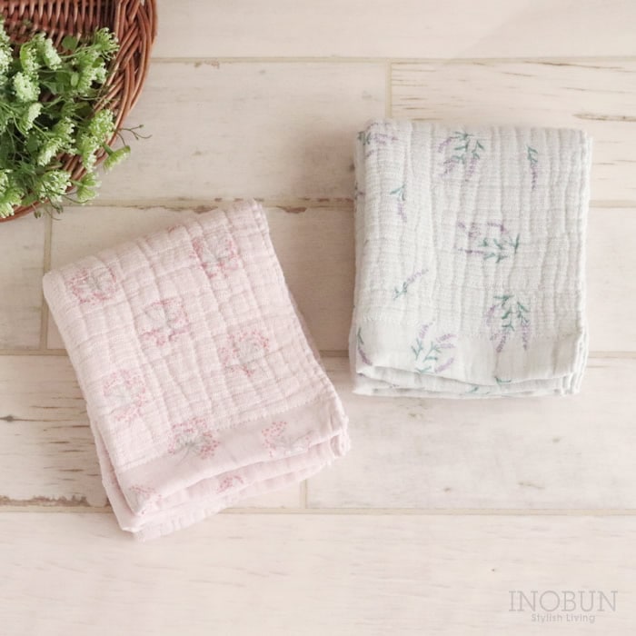 ふわふわガーゼ ソイル フェイスタオル 31 x 80cm 綿毛 ピンク