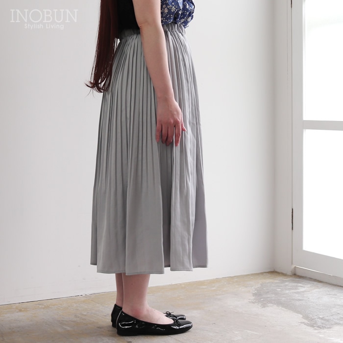 再入荷予定なし】sosotto アンティークサテン消しプリーツスカート