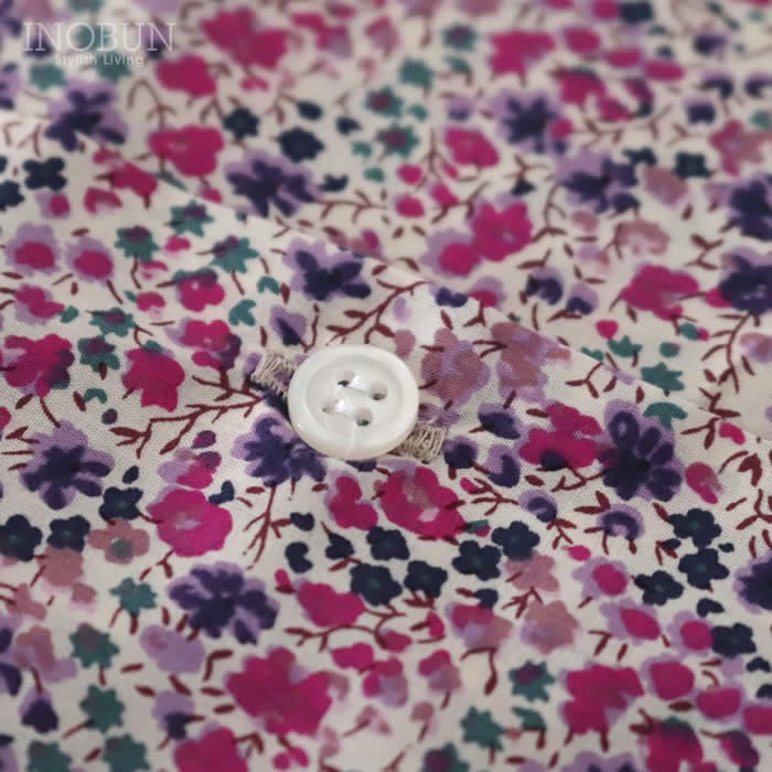 Parkes リバティ 半袖スタンドフリルブラウス Mサイズ Phoebe/SE