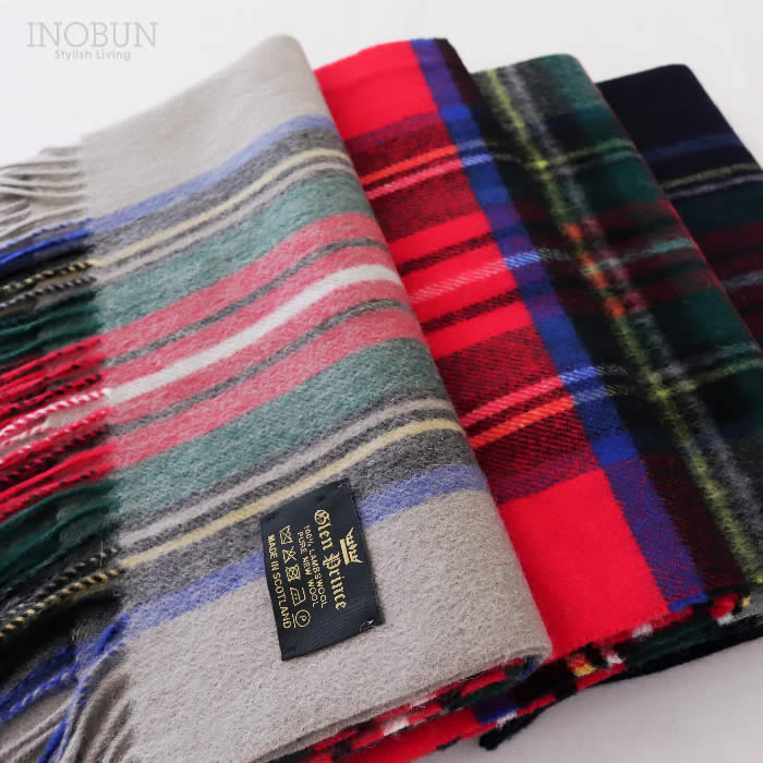 Glen Prince マフラー レッド系 TK303 190 x 35cm グレンプリンス