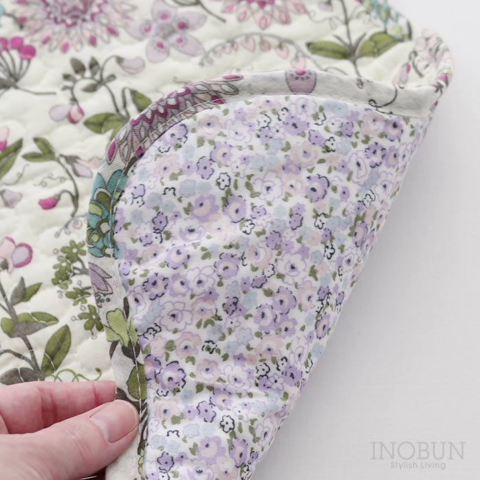 限定価格 キルト クッションカバー フラワーガーデン 45 × 45cm 花柄