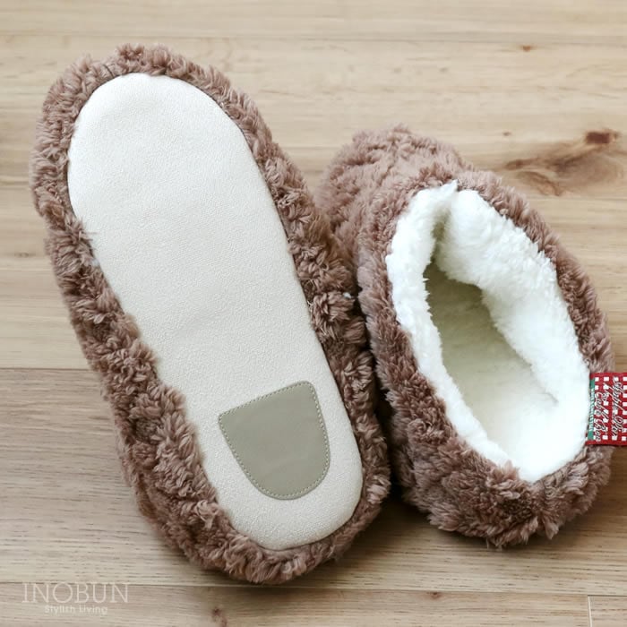 在庫限り終了】ルームブーツ アップルパイ ケーブルボア 28cm ブラウン