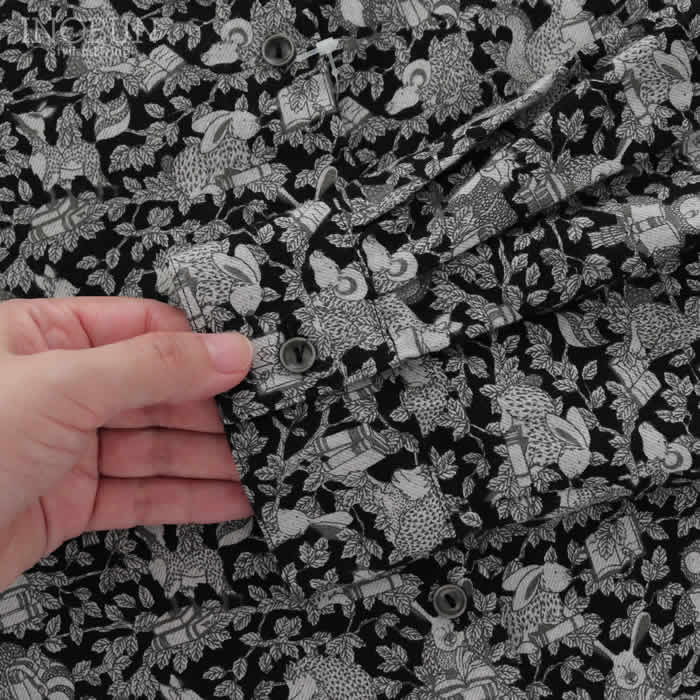 Parkes LIBERTY リバティ バンドカラーフレアワンピース エアリー