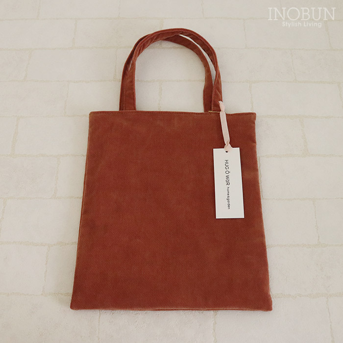 HUG O WaR home&garden ベルベットリバーシブルミニトート Orange Emma