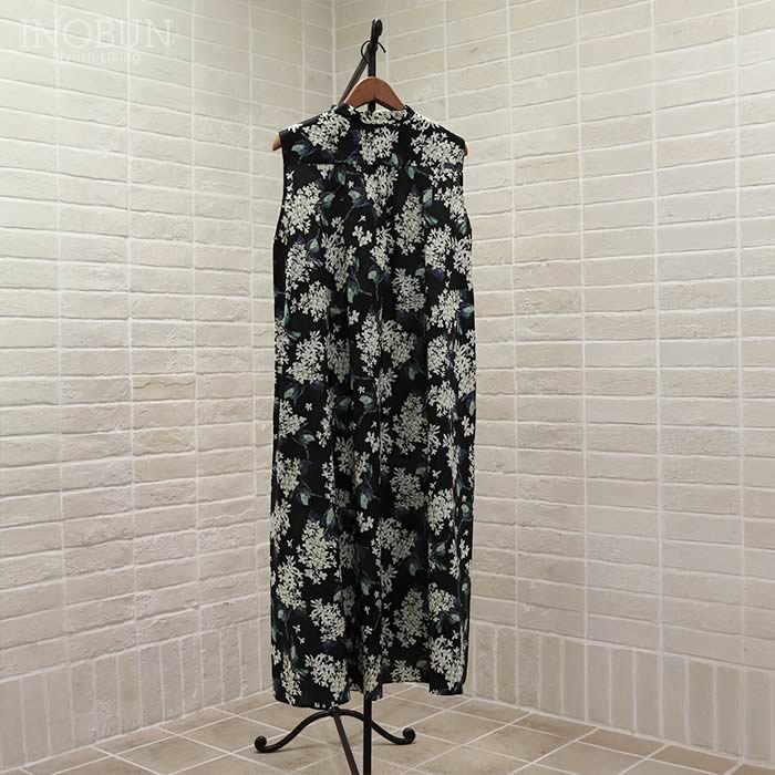 再入荷予定なし】J.Sloane リバティ ノースリーブ バンドカラー