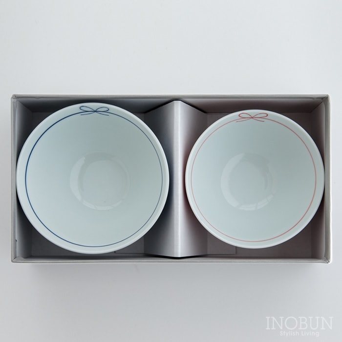 Kadode 門出 夫婦茶碗セット BOX入り 波佐見焼 日本製 新生活 御祝い