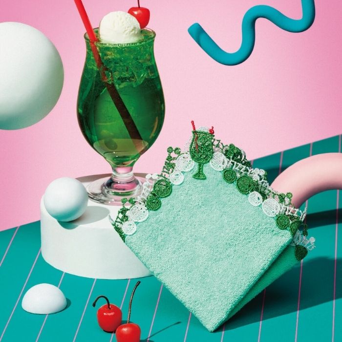 タオル・ハンカチ CREAMSODA 完売】近沢レース店 クリームソーダ 7月 グリーン シーズン