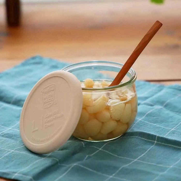 WECK TULIP SHAPE ガラスキャニスター ウェック 500ml （WE-744） フタ
