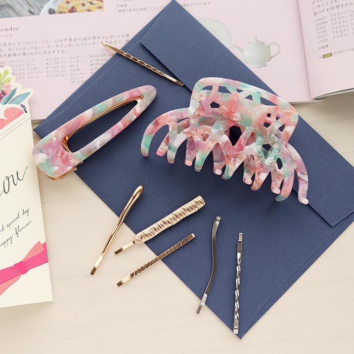 バンズクリップ　バンス　ヘアクリップ　　セット　新品　ヘアアクセサリー　ヘアピン ヘアアクセサリー 3点セット バンス・クリップ・ヘアピン アセチ
