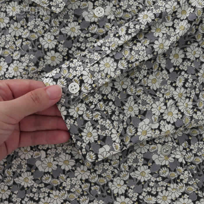 Parkes リバティ 角衿レギュラーシャツ ピカデリーポプリン生地