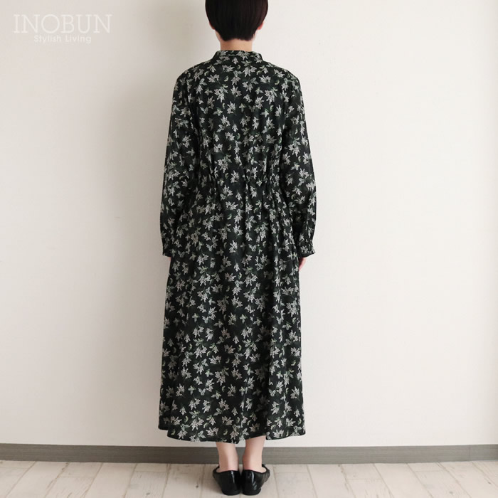 再入荷予定なし】Crespi リバティ ドロストリボンワンピース Ms Mimosa