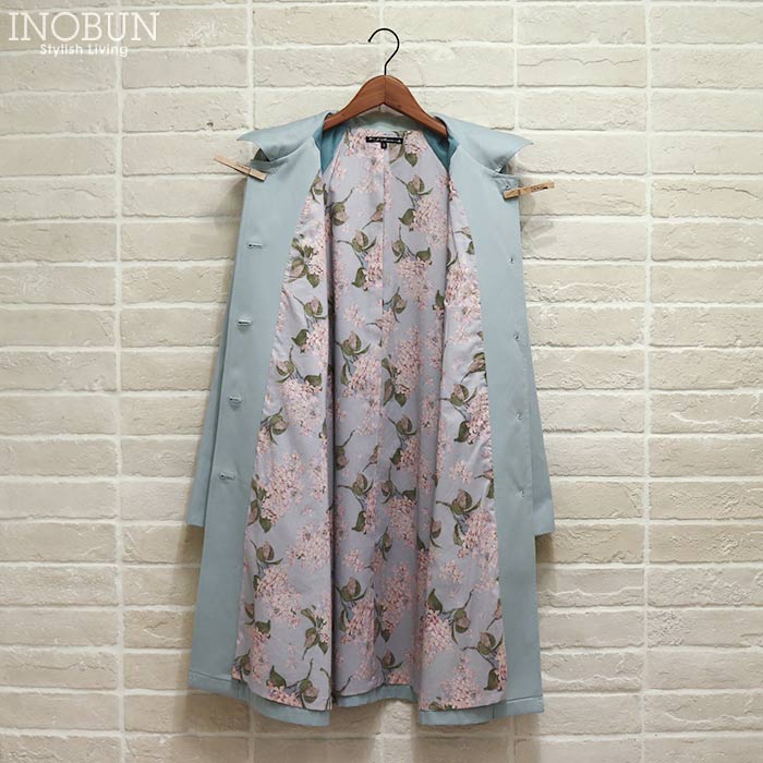 本日特価！j042【J. Sloane】ステンカラーコート　リバティ　ベージュ J.Sloane リバティ裏地 ステンカラーコート Mサイズ Meow/WE ミャオ