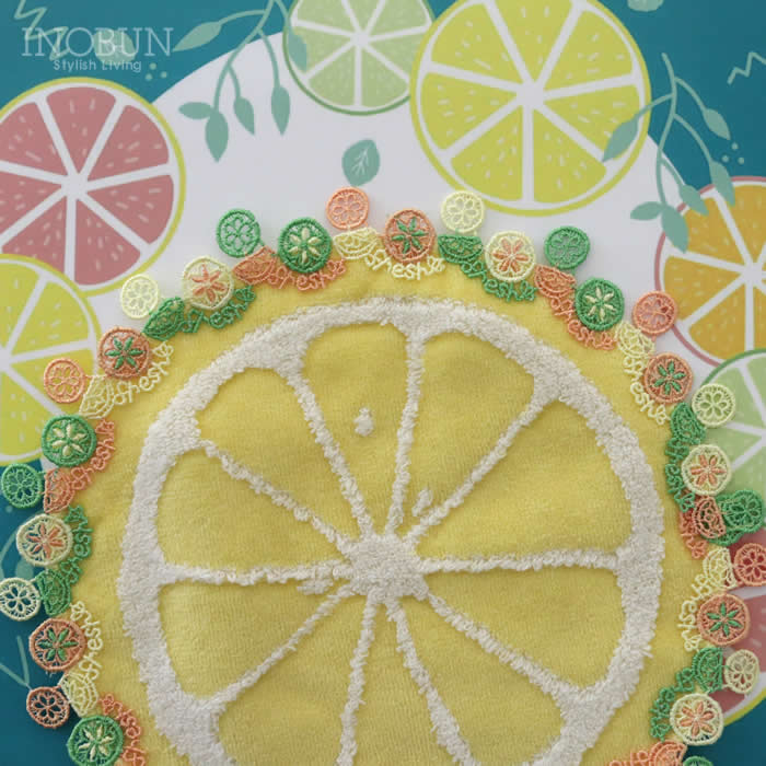 新品レア⭐️旧朝食⭐️限定色濃いイエロー⭐️近沢レース⭐️シーズンタオルハンカチ 近沢レース店 2021秋冬 シーズンタオルハンカチ頒布会