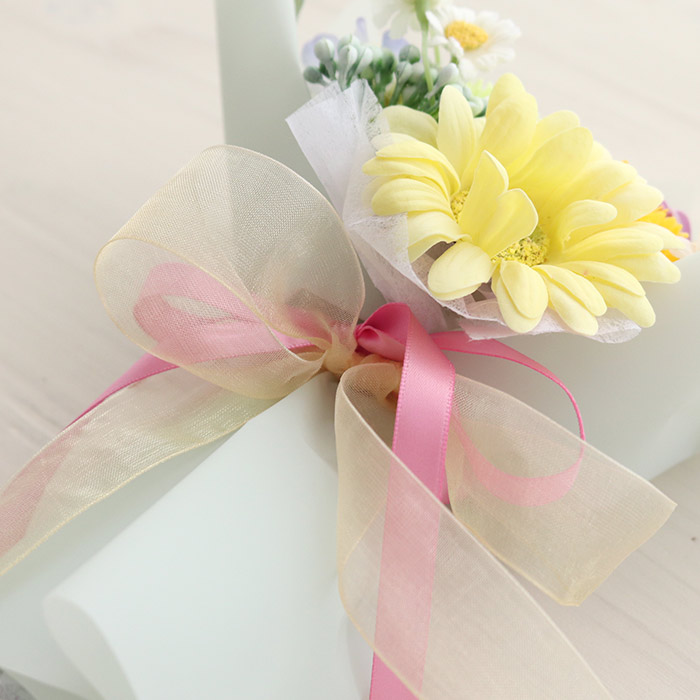 花と爽やかな気持ちに」ギフトセット ソープフラワーブーケ / リバティ