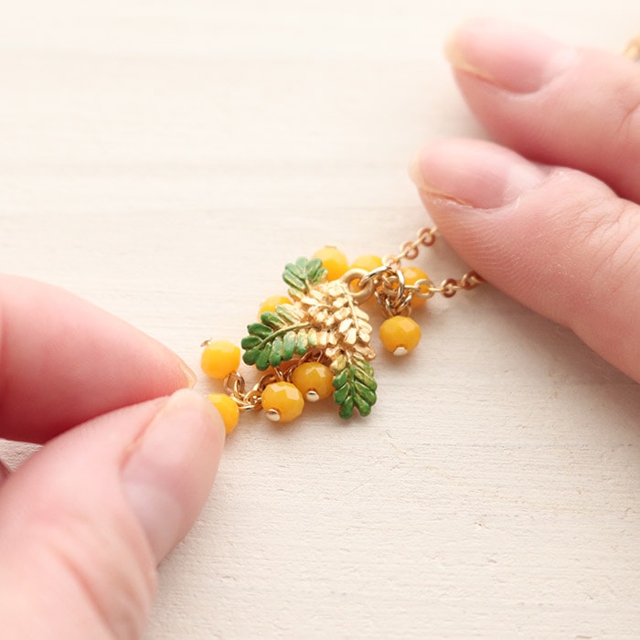 パルナートポック ミモザ ネックレス 花 アクセサリー Palnart Poc