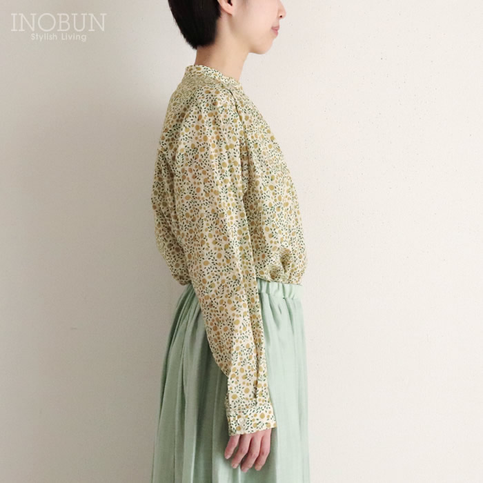 PONT DE CHALONS シトロンプリントブラウス オフホワイト ポンデ