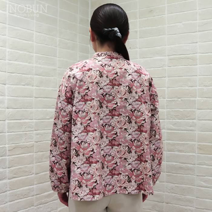 Crespi LIBERTY コットンフランネル ブラウス BLACK BURN リバティ