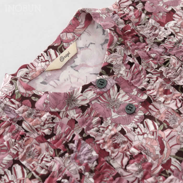 Crespi LIBERTY コットンフランネル ブラウス BLACK BURN リバティ