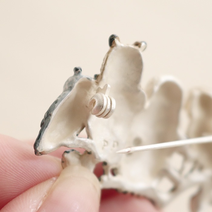 パルナートポック モリーティペット　シロフクロウ　ブローチ パルナートポック モリーティペットシロフクロウブローチ