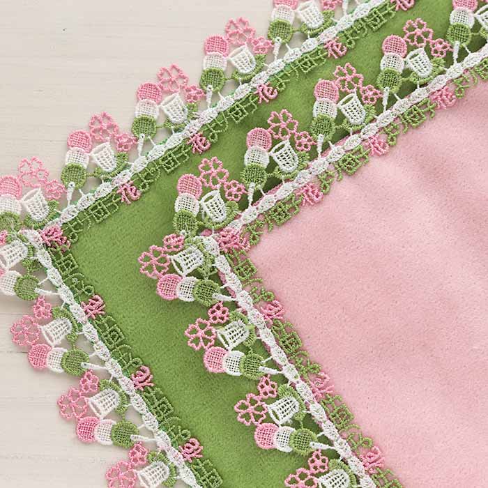 即完売・新品！近沢レース　ことわざハンカチ　花より団子＆テニス　2枚セット② 花より団子 レース シーズン タオルハンカチ セット 花 だんご