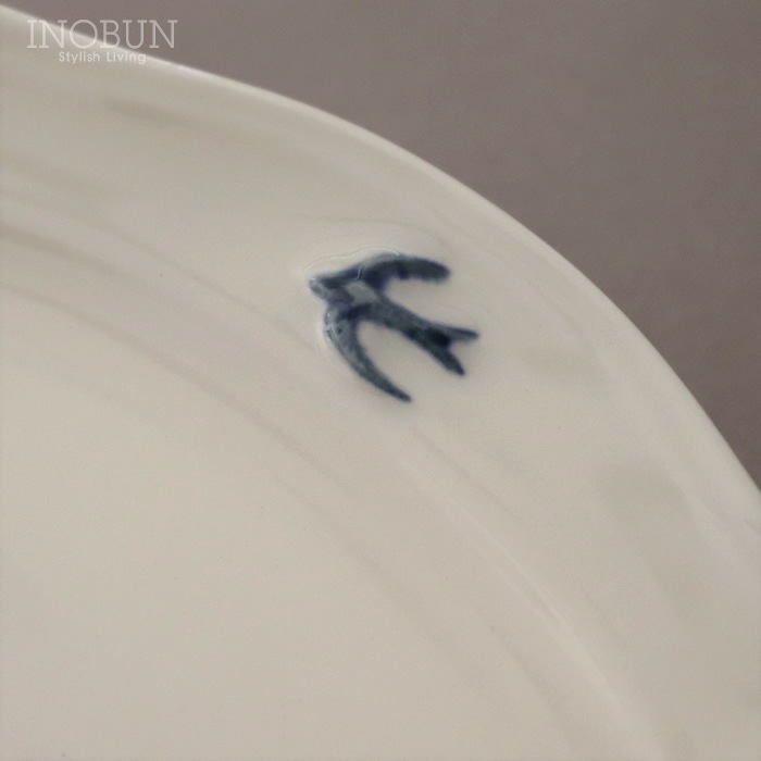 スタジオエム アーリーバード オーバルプレート S 日本製 青い鳥 食器
