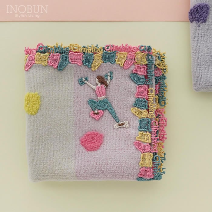 近沢レース店 ボルダリング ピンクMIX 11月 シーズンタオルハンカチ