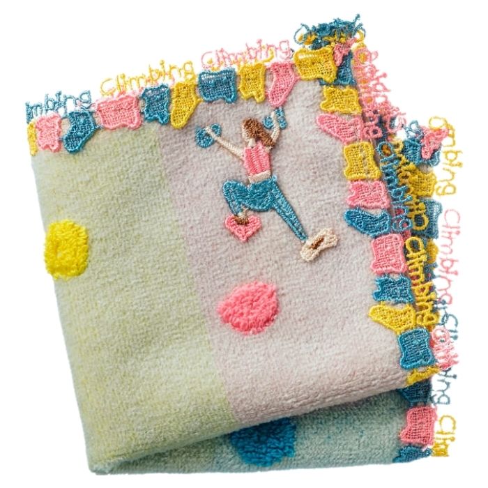 近沢レース店 ボルダリング ピンクMIX 11月 シーズンタオルハンカチ