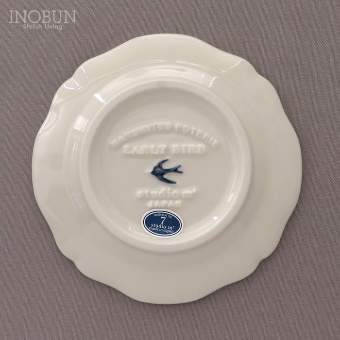 スタジオエム アーリーバード ラウンドプレート S 15cm 日本製 青い鳥