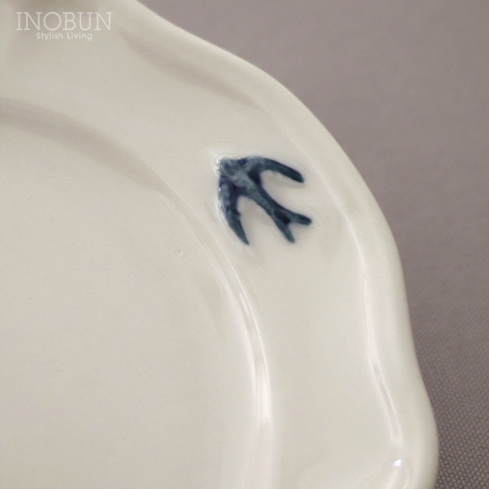 青い鳥と松のデザイン陶器皿 54cm 青い鳥と松のデザイン陶器皿 54cm