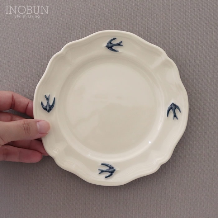 青い鳥と松のデザイン陶器皿 54cm 青い鳥と松のデザイン陶器皿 54cm