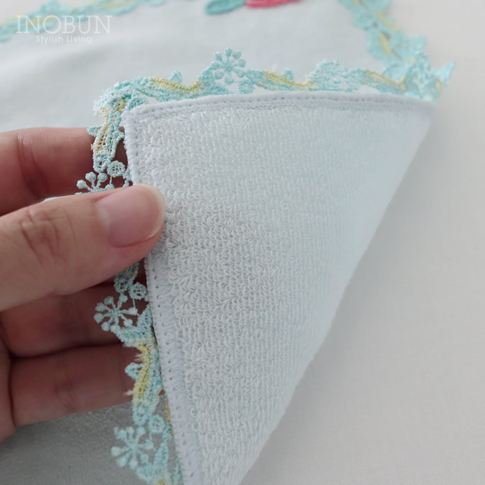 近沢レース店 わかさぎ釣り パウダーブルー 11月 シーズンタオルハンカチ