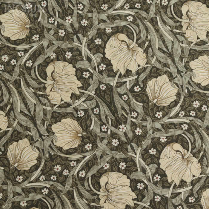 再入荷予定なし】sosotto BEST OF MORRIS ちび衿ワンピース ブラック x