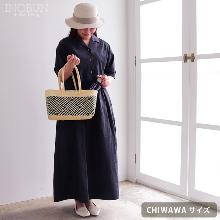メルカド バッグ レトラ チワワ クリーム x ブラック TAPETE CHIWAWA