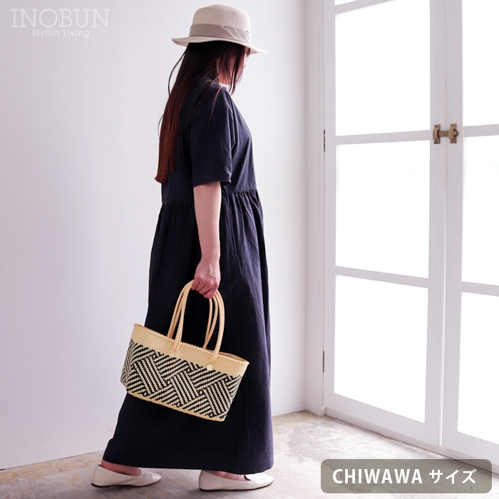 メルカド バッグ レトラ チワワ クリーム x ブラック TAPETE CHIWAWA