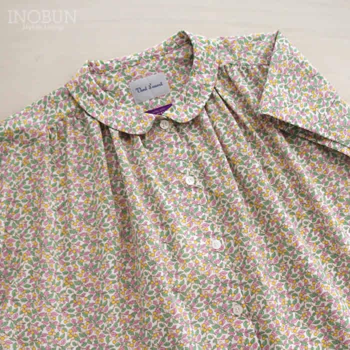 リバティ生地　ギャザーブラウス　ハンドメイド４ LA MARINE FRANCAISE ブラウス シャツ リバティプリントギャザー