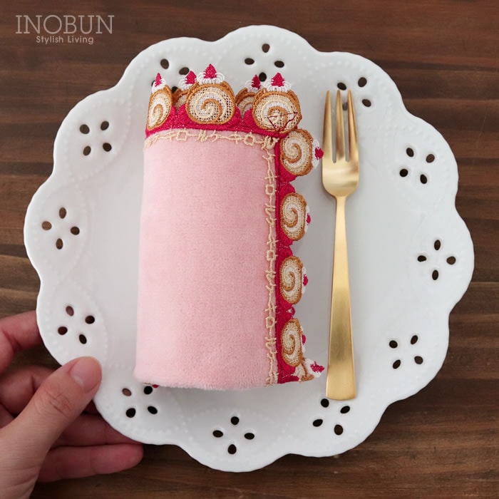 完売】近沢レース店 ロールケーキ ピーチ シーズンタオルハンカチ