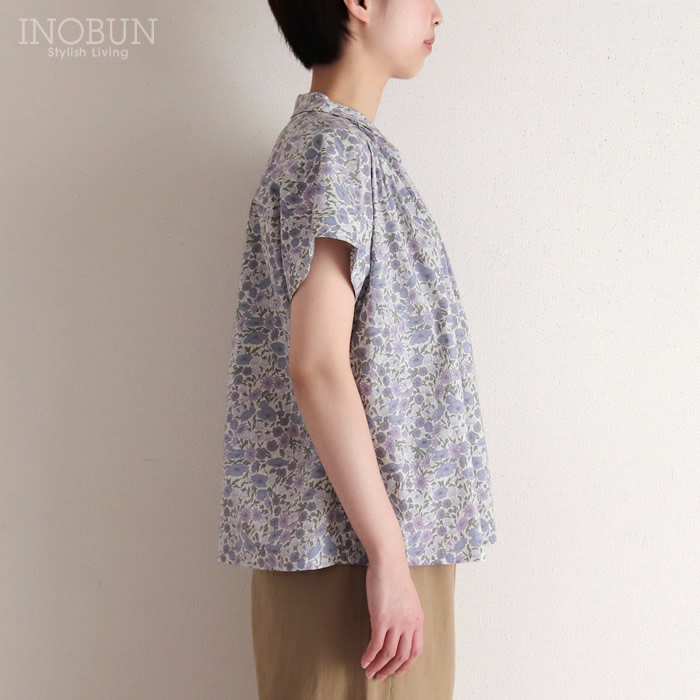 再入荷予定なし】イノブン別注 Vent d'ouest リバティ 丸襟