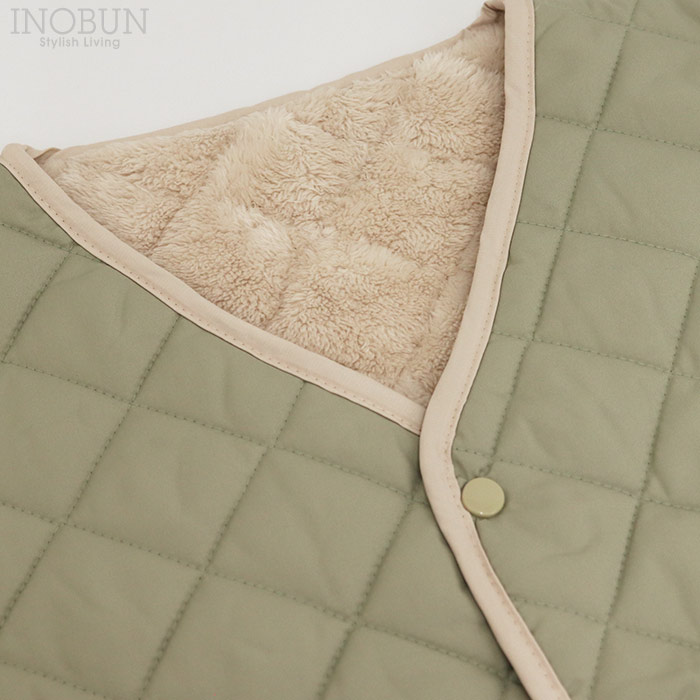 ベスト Daily Quilt3 M ライトカーキ INOBUN イノブンオリジナル 温活