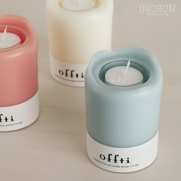 キャンドルホルダー offti オフティ メルティー アイボリー アロマ
