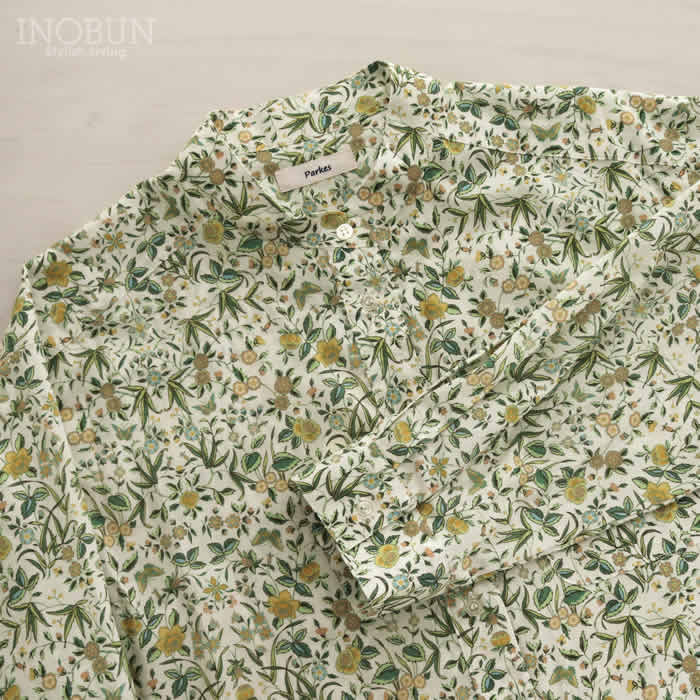 Parkes リバティ　お花柄　ロング　シャツ　ワンピース Parkes リバティ お花柄 ロング シャツ ワンピース Parkes
