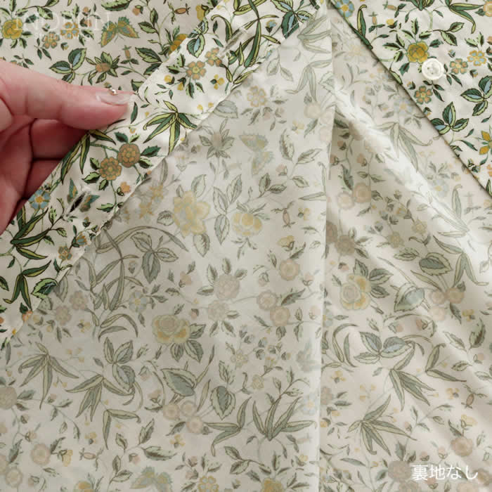 再入荷予定なし】Parkes リバティ バンドカラーシャツワンピース 長袖