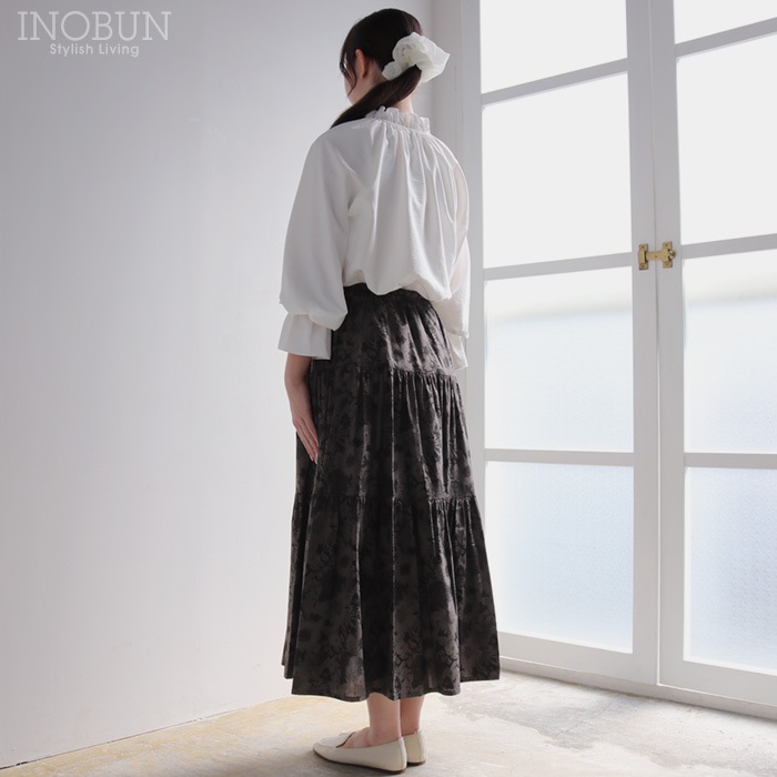 イノブン別注 Vent d'ouest リバティ ティアードスカート 38サイズ