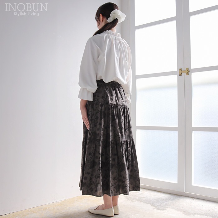 イノブン別注 Vent d'ouest リバティ ティアードスカート 38サイズ