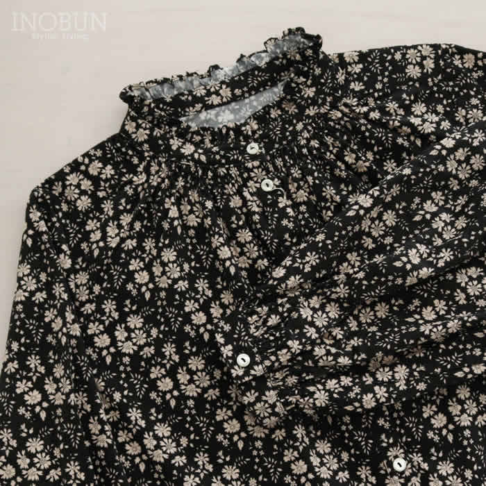 ハンドメイド　リバティ【カペル】ブラウス LIBERTY. ブラウス レディース 長袖 40代 50代 リバティ リネン
