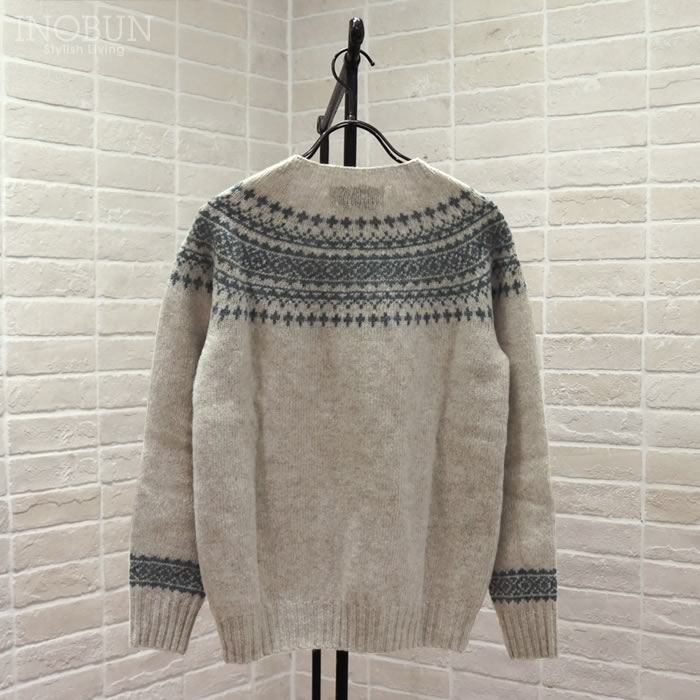 Harley of Scotland フェアアイルセーター ベージュ系 ハーレーオブ