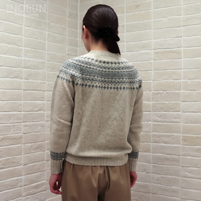 Harley of Scotland フェアアイルセーター ベージュ系 ハーレーオブ