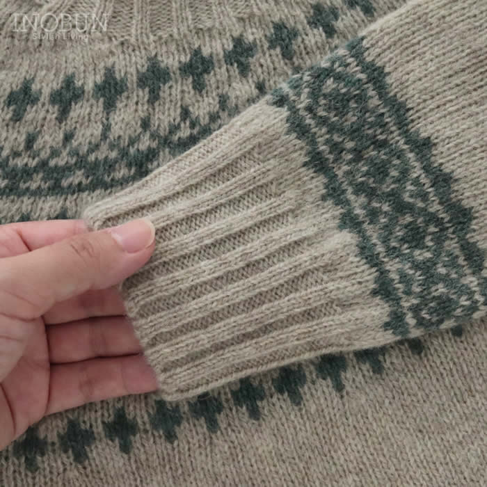 Harley of Scotland フェアアイルセーター ベージュ系 ハーレーオブ